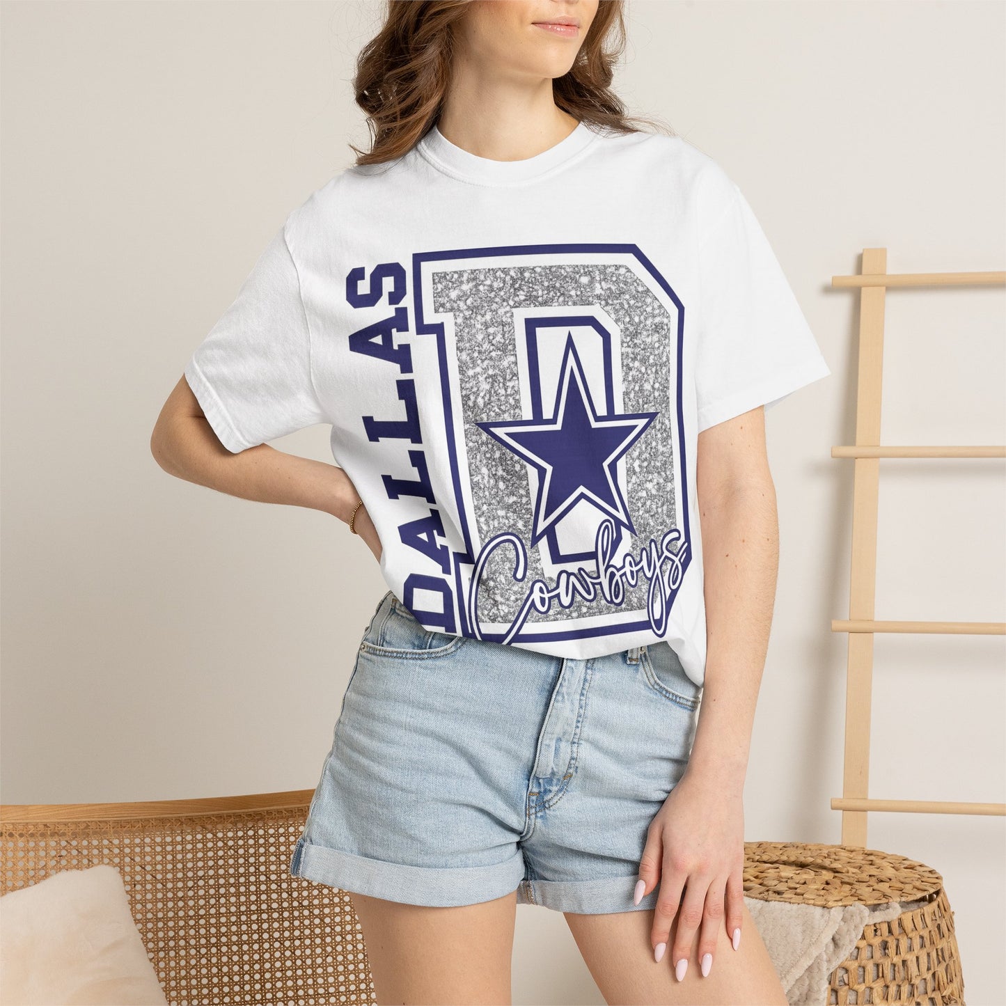 Dallas Cowboys Glitter D Block T-Shirt