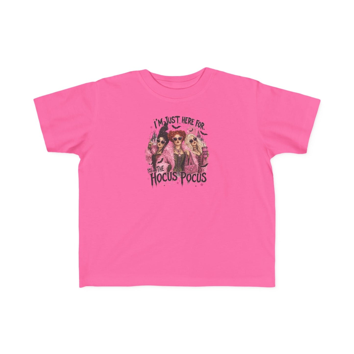 Toddler Tee - "I'm Just Here for the Hocus Pocus" Halloween Witch Shirt