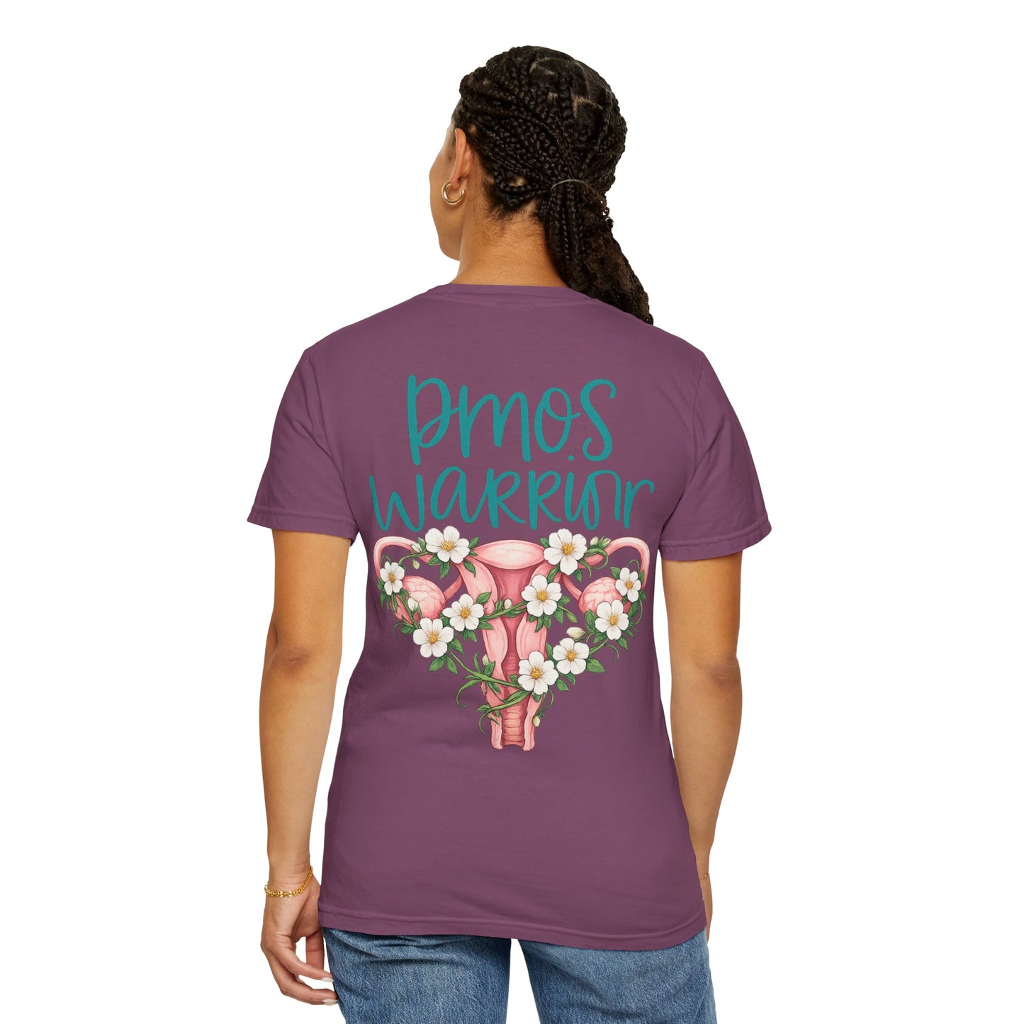 T-Shirt — PMOS Warrior Floral Uterus Support Tee