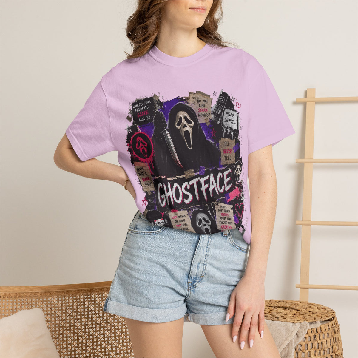 Ghostface Graphic T-Shirt — Horror Movie Scream Mask Tee