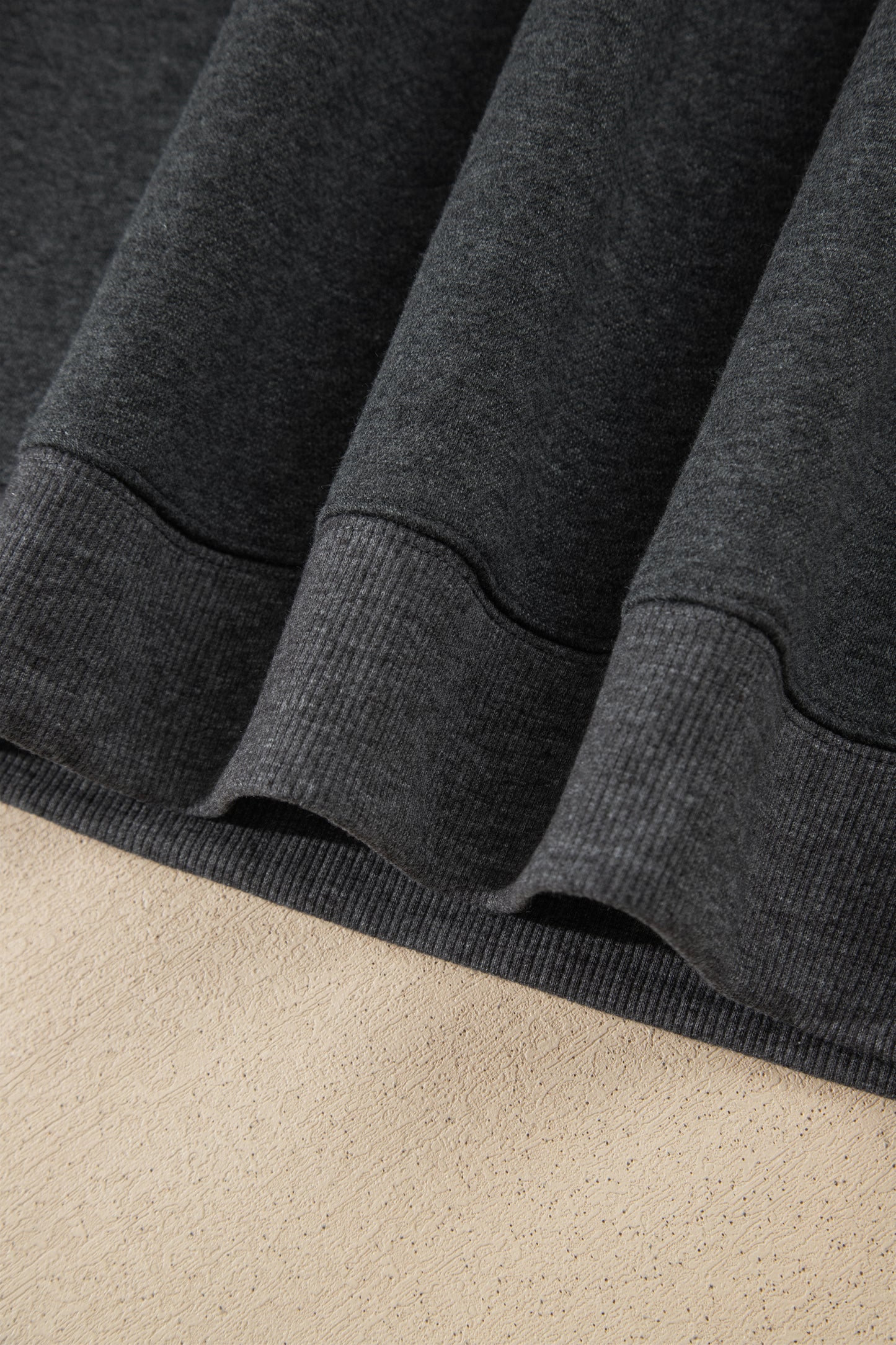 Carbon Grey Solid Colorblock Jogger Pants Set