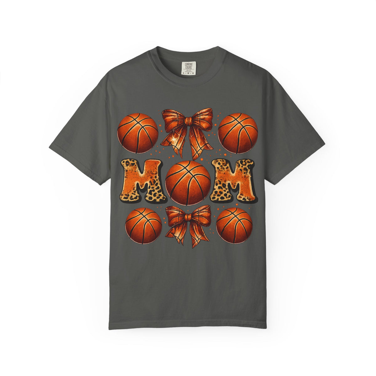 Basketball Mom T‑Shirt — Leopard Print Hoops Mother's Day Tee