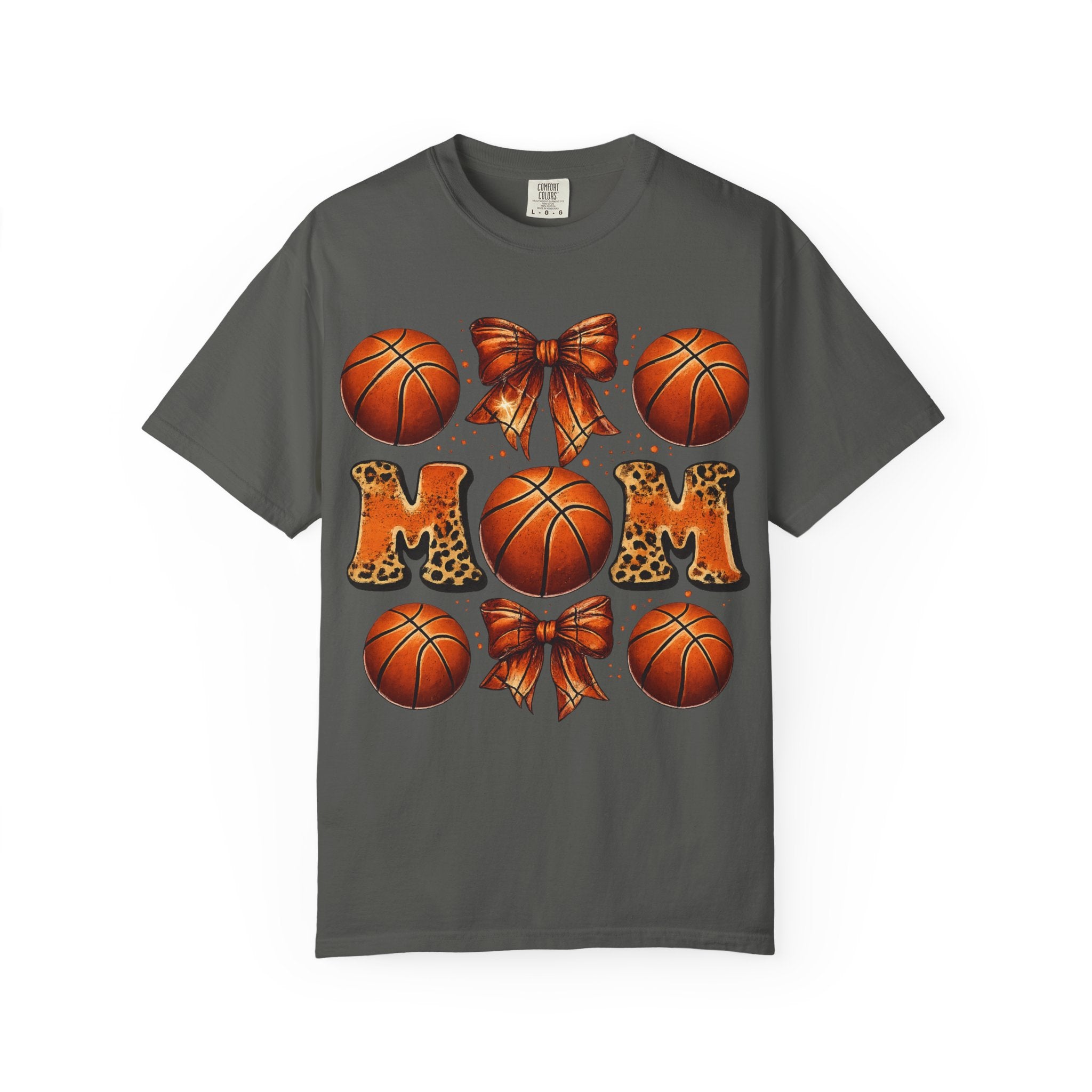 Basketball Mom T‑Shirt — Leopard Print Hoops Mother's Day Tee