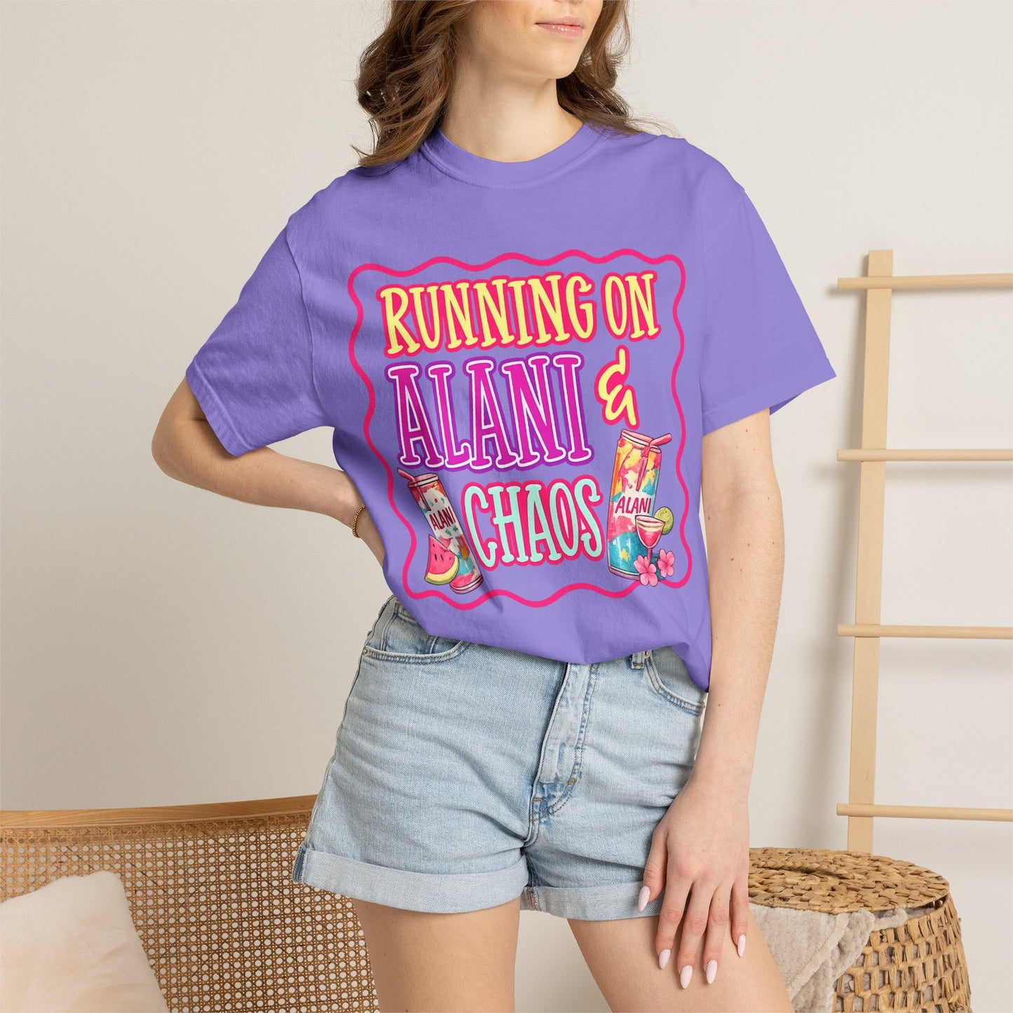T-Shirt — "Running on Alani & Chaos" Graphic Tee