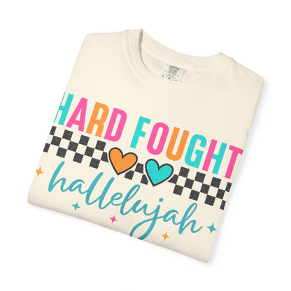 Hard Fought Hallelujah T-Shirt — Inspirational Retro Heart Graphic Tee