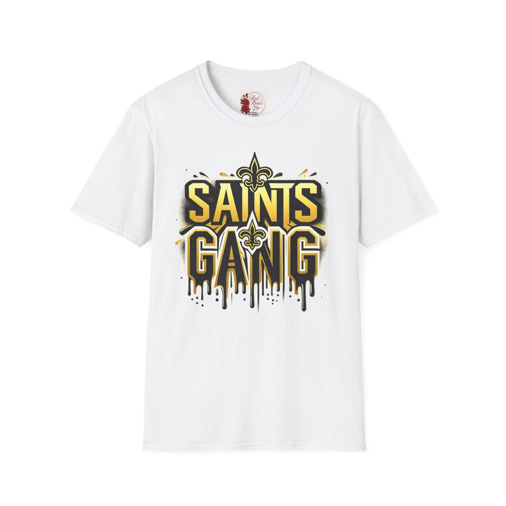 Saints Gang T-Shirt — New Orleans Football Fan Tee with Fleur-de-Lis Graphic