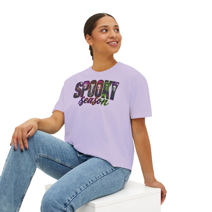 Spooky Season Boxy Tee – Halloween Graphic Women's Shirt