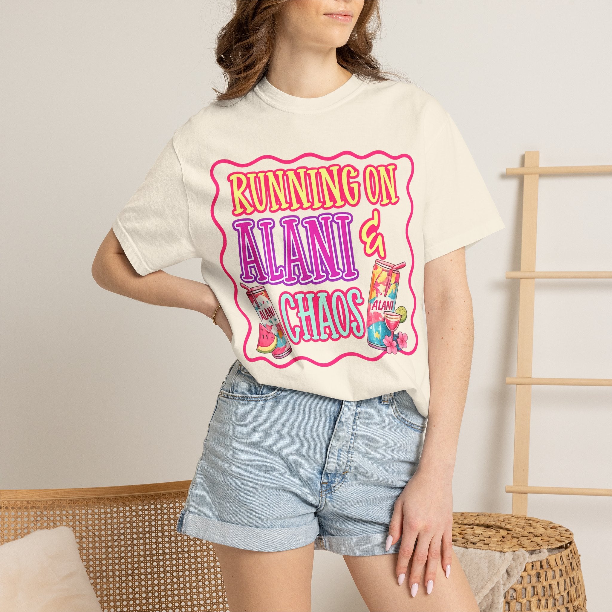 T-Shirt — "Running on Alani & Chaos" Graphic Tee