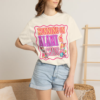 T-Shirt — "Running on Alani & Chaos" Graphic Tee