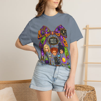 Hocus Pocus Witch Sisters T-Shirt — Halloween Bow Graphic Tee