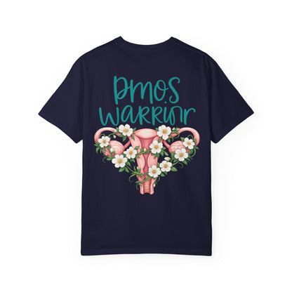 T-Shirt — PMOS Warrior Floral Uterus Support Tee