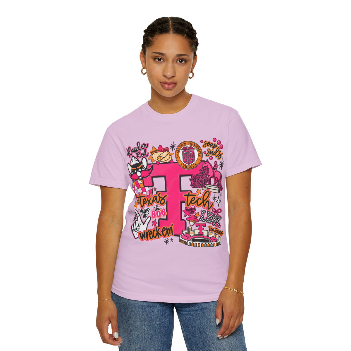 Texas Tech Collage T-Shirt — Red Raiders Icons & 'Wreck ’Em' Graphic