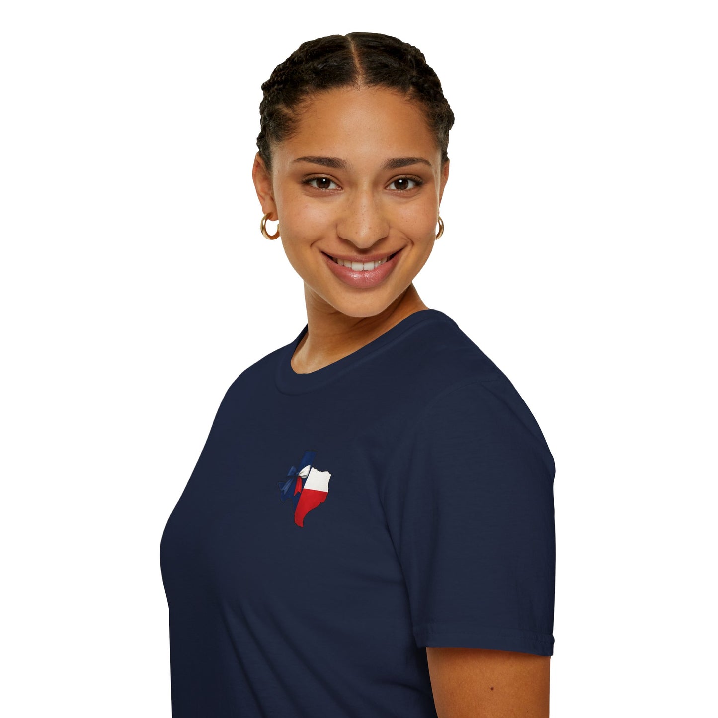 Texas Flag Outline T‑Shirt — Small Texas Map with Lone Star
