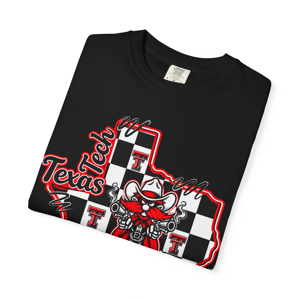 Texas Checkered Bull T-Shirt — Retro Cowboy State Graphic Tee