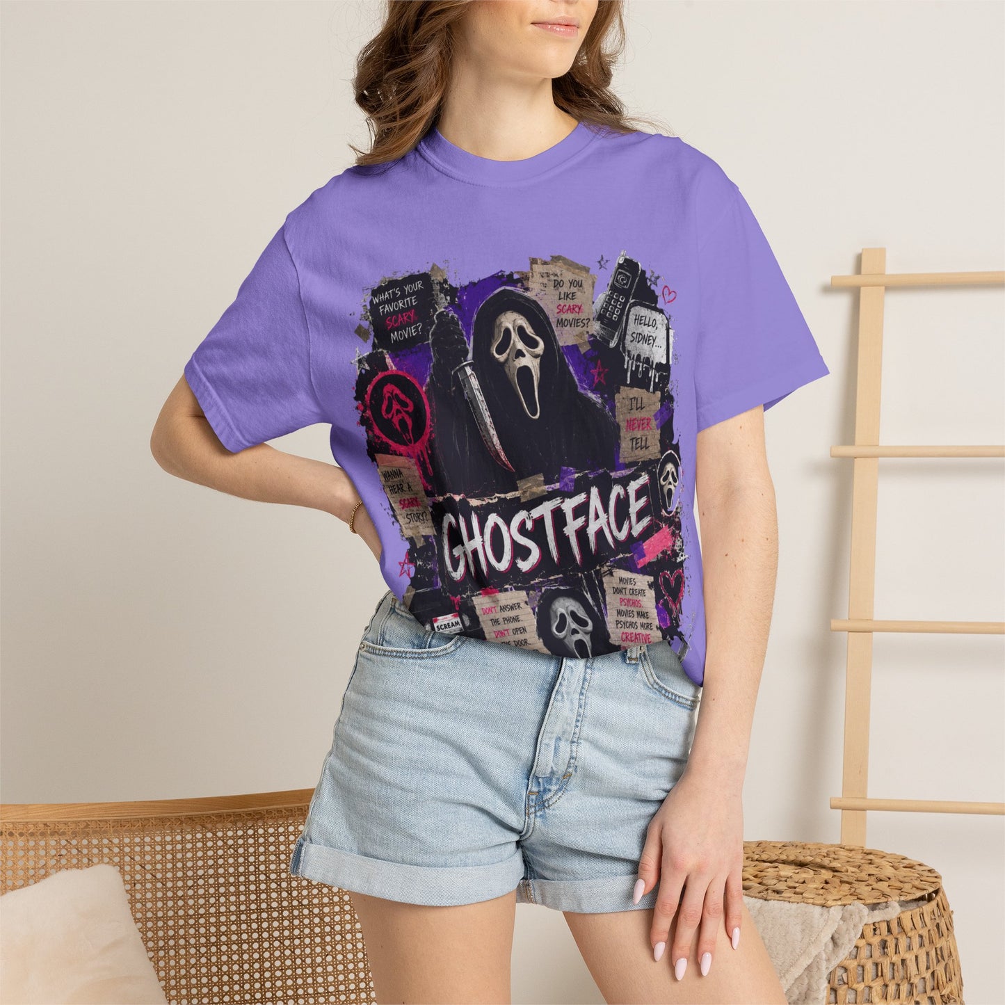Ghostface Graphic T-Shirt — Horror Movie Scream Mask Tee