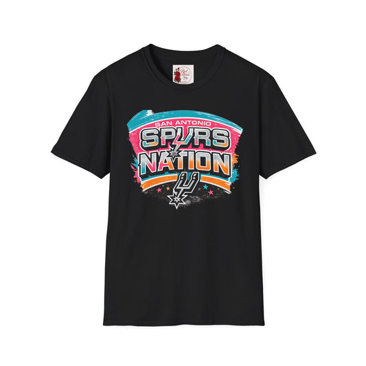 San Antonio Spurs Nation T-Shirt — Retro Brushstroke NBA Fan Tee