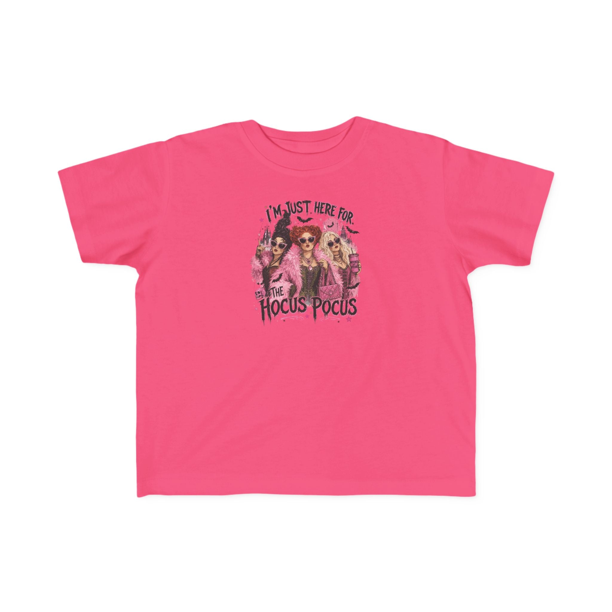 Toddler Tee - "I'm Just Here for the Hocus Pocus" Halloween Witch Shirt