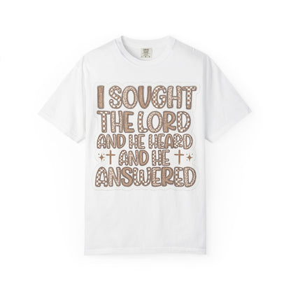 I Sought The Lord Christian T‑Shirt — Inspirational Faith Tee