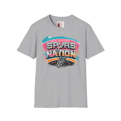 San Antonio Spurs Nation T-Shirt — Retro Brushstroke NBA Fan Tee