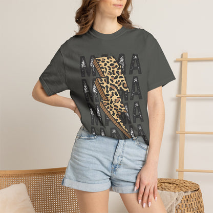 Mama Leopard Lightning Bolt T-Shirt