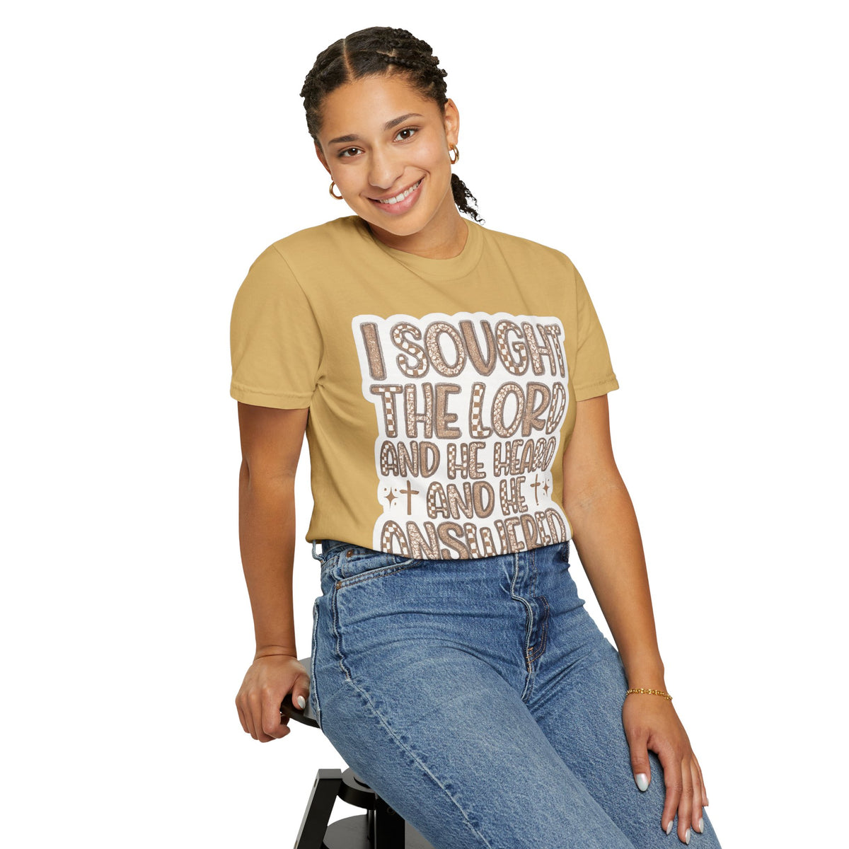 I Sought The Lord Christian T‑Shirt — Inspirational Faith Tee