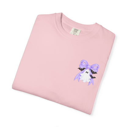 Spooky Season T-Shirt — Cute Purple Bow Ghosts Halloween Tee