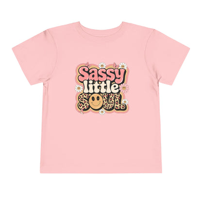 Toddler Tee — "Sassy Little Soul" Retro Flower Power Graphic