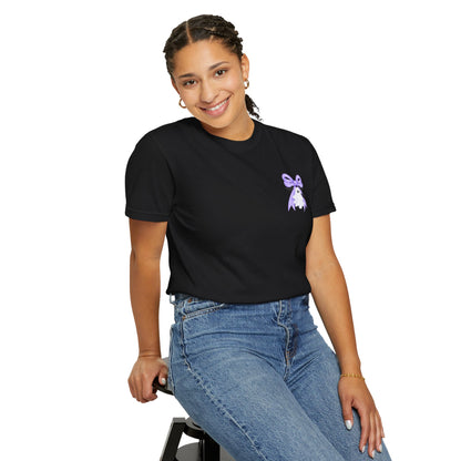 Spooky Season T-Shirt — Cute Purple Bow Ghosts Halloween Tee