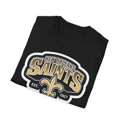New Orleans Saints Logo T-Shirt — Vintage Fleur-de-Lis Football Tee