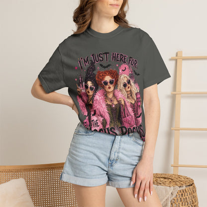 Hocus Pocus Movie Tee — "I'm Just Here for the Hocus Pocus" Halloween T‑Shirt