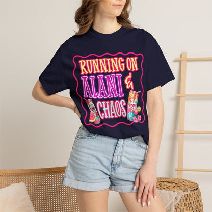 T-Shirt — "Running on Alani & Chaos" Graphic Tee