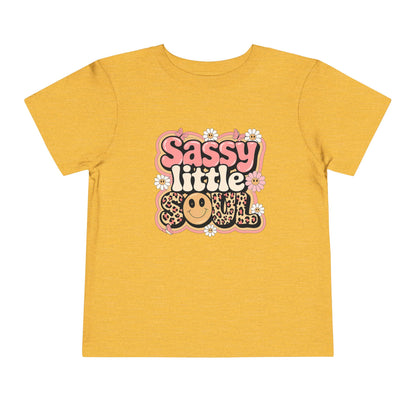 Toddler Tee — "Sassy Little Soul" Retro Flower Power Graphic