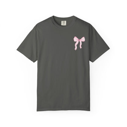 T-shirt — "Love Like Jesus" Pastel Cross & Bow Graphic