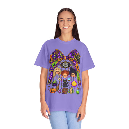 Hocus Pocus Witch Sisters T-Shirt — Halloween Bow Graphic Tee