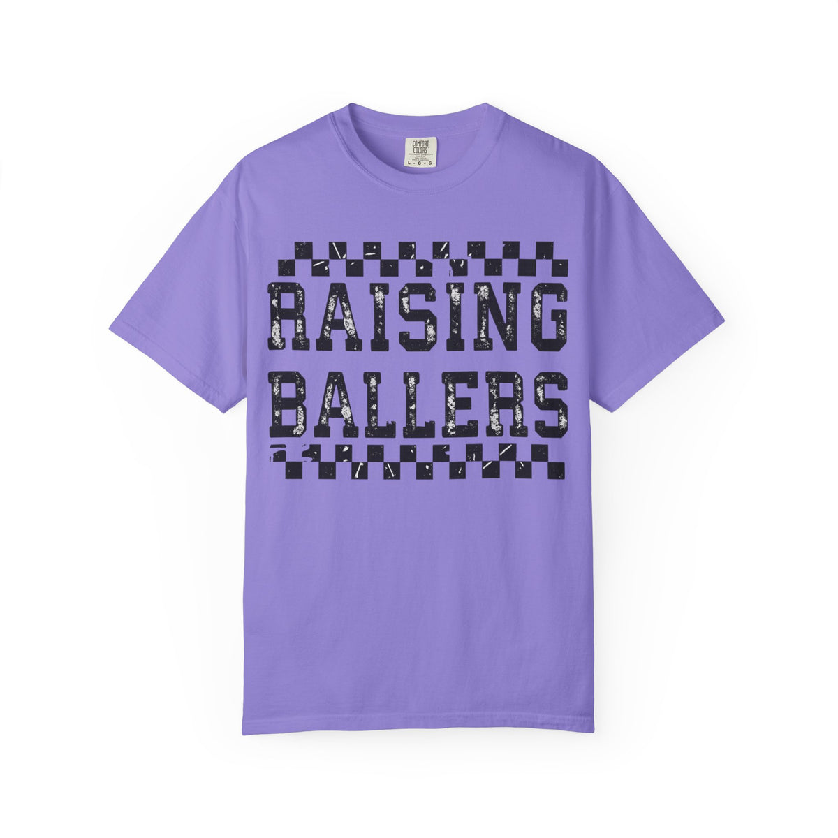 Raising Ballers T-Shirt — Vintage Checkerboard Kids Basketball Parent Tee