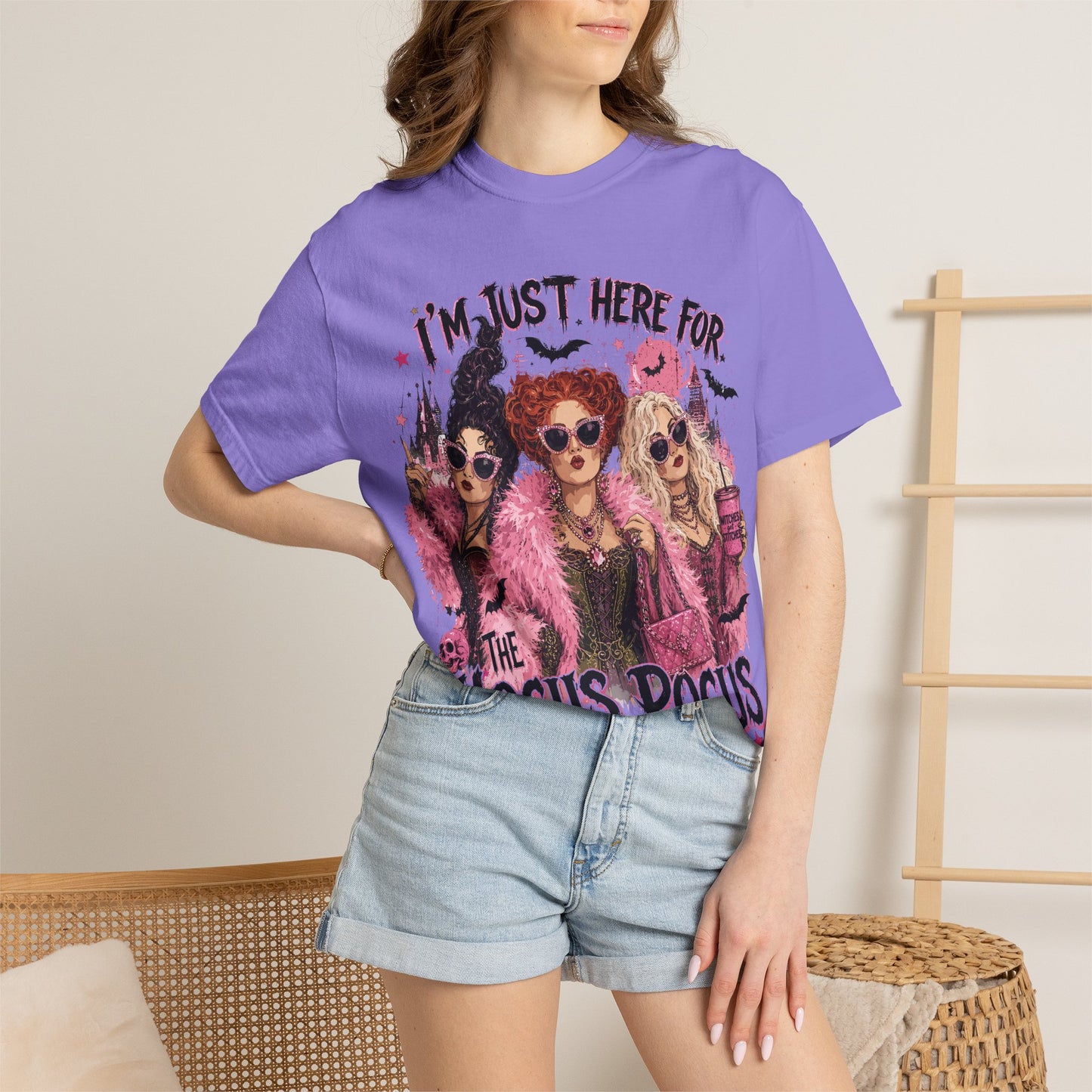 Hocus Pocus Movie Tee — "I'm Just Here for the Hocus Pocus" Halloween T‑Shirt