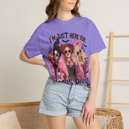 Hocus Pocus Movie Tee — "I'm Just Here for the Hocus Pocus" Halloween T‑Shirt