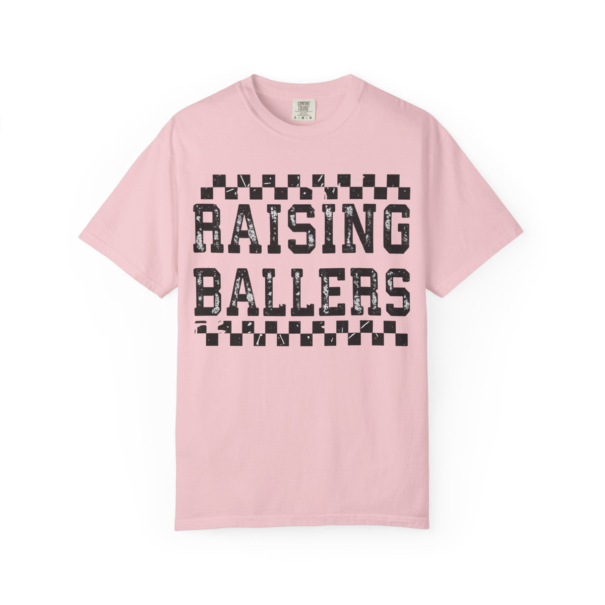 Raising Ballers T-Shirt — Vintage Checkerboard Kids Basketball Parent Tee