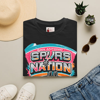 San Antonio Spurs Nation T-Shirt — Retro Brushstroke NBA Fan Tee