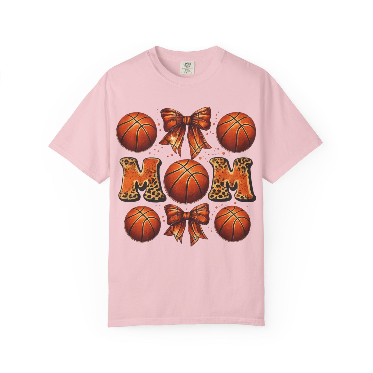 Basketball Mom T‑Shirt — Leopard Print Hoops Mother's Day Tee