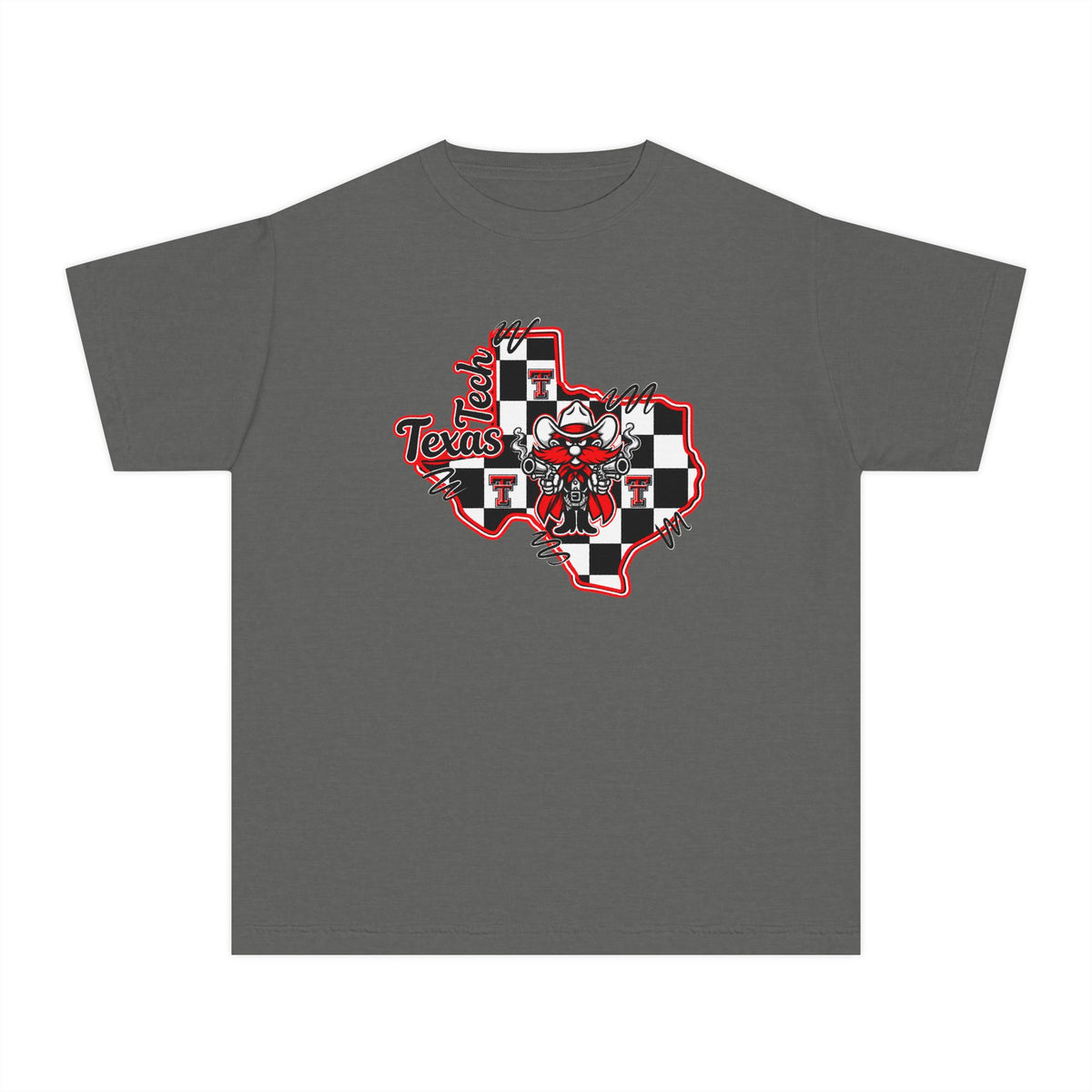 Texas Checkered Skull Youth T-Shirt