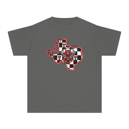 Texas Checkered Skull Youth T-Shirt