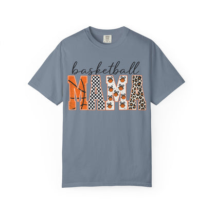 Basketball Mama T-Shirt — Leopard & Orange Pattern Mom Tee