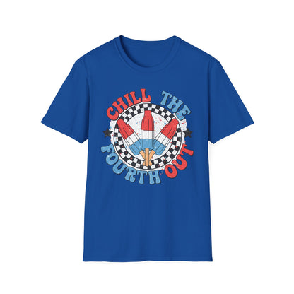 Chill the Fourth Out T‑Shirt — Retro Patriotic Firecracker Graphic Tee