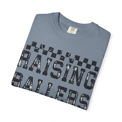 Raising Ballers T-Shirt — Vintage Checkerboard Kids Basketball Parent Tee