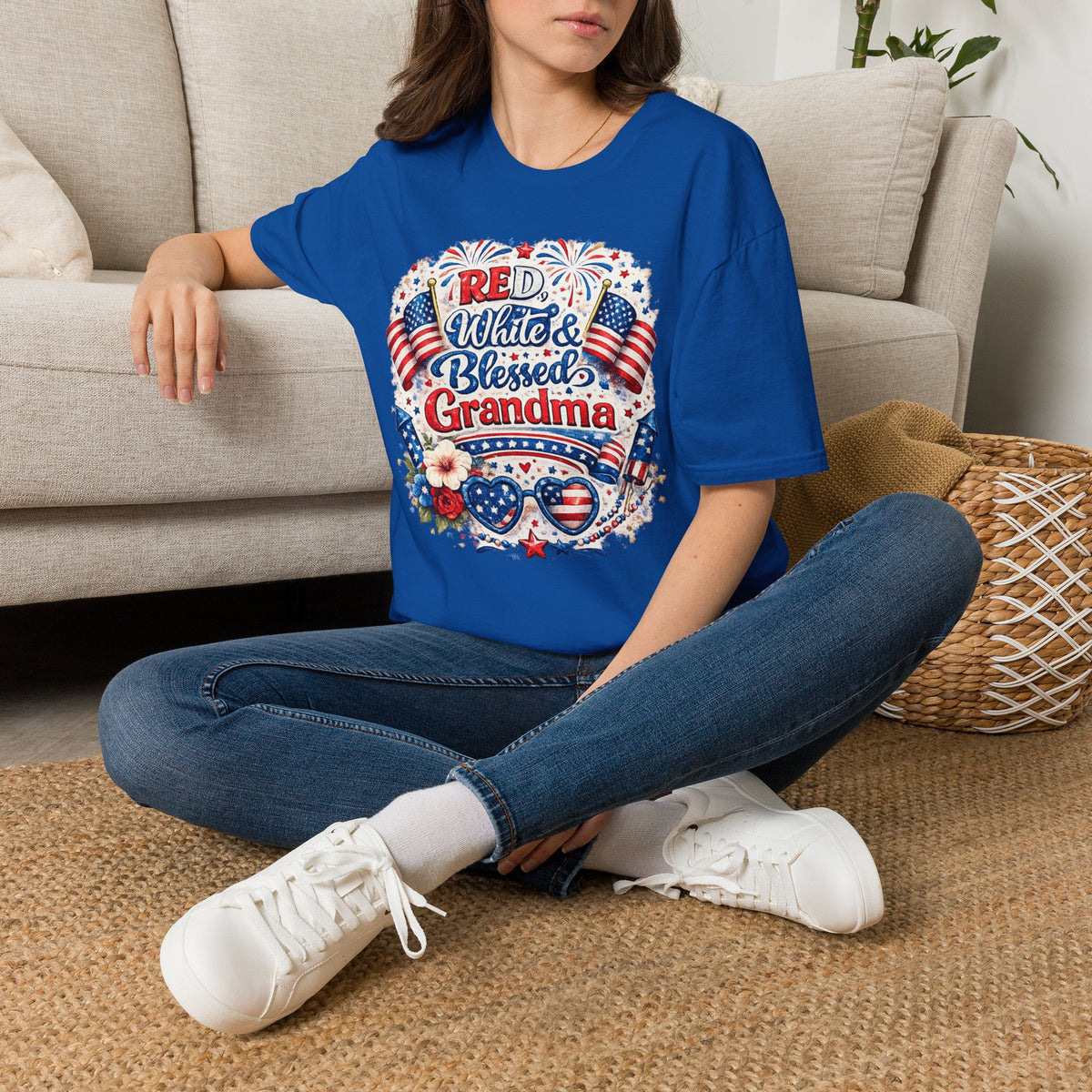 Red White & Blessed Grandma T-Shirt — Patriotic 4th of July Gift