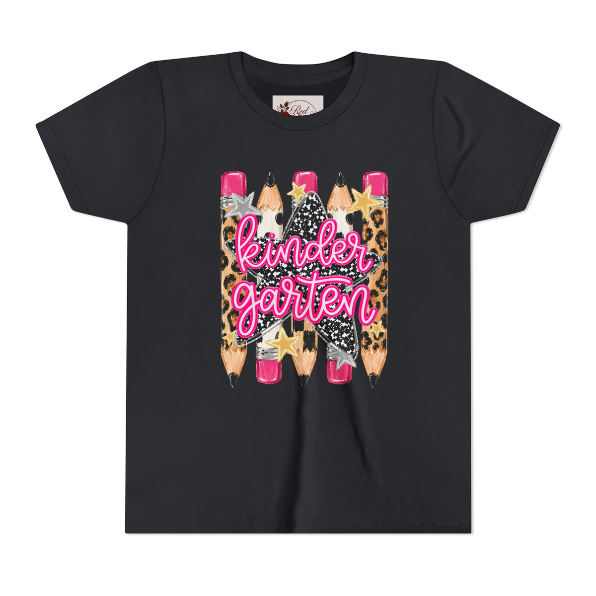 Kindergarten Leopard Pencil Youth T-Shirt