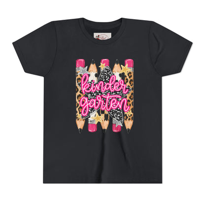 Kindergarten Leopard Pencil Youth T-Shirt