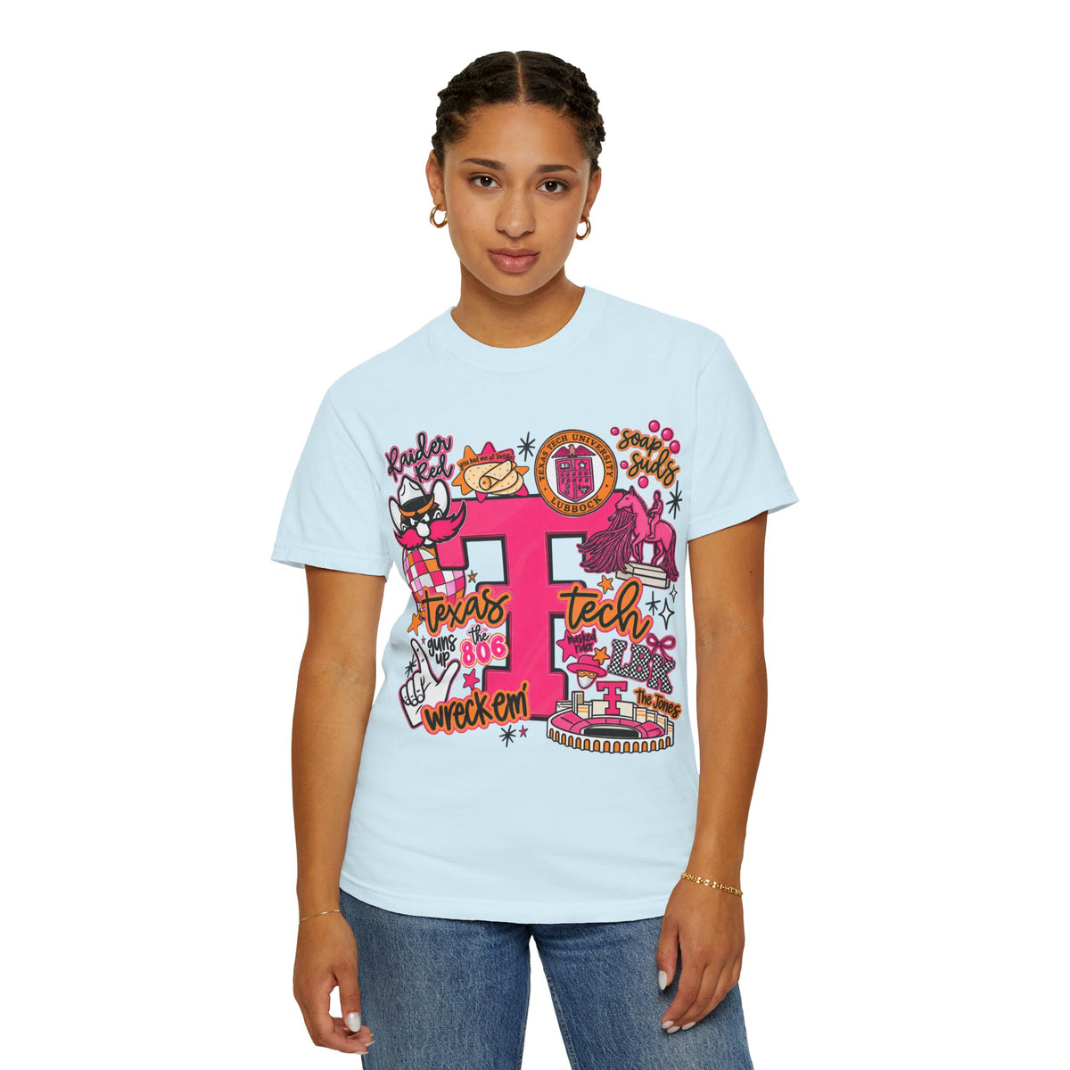 Texas Tech Collage T-Shirt — Red Raiders Icons & 'Wreck ’Em' Graphic