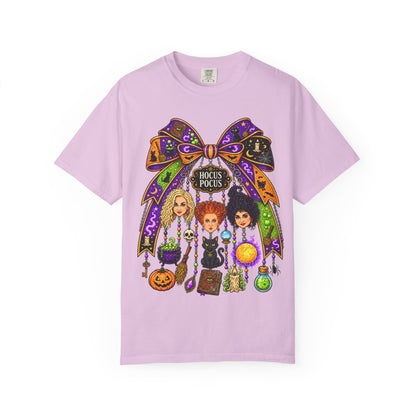 Hocus Pocus Witch Sisters T-Shirt — Halloween Bow Graphic Tee